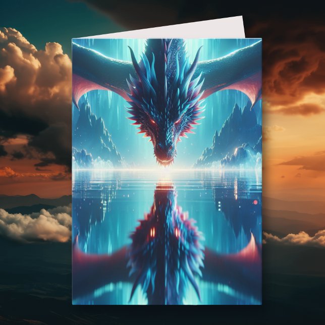 Carte Mystical Ethereal Dragon réflexion Anniversaire (Créateur téléchargé)