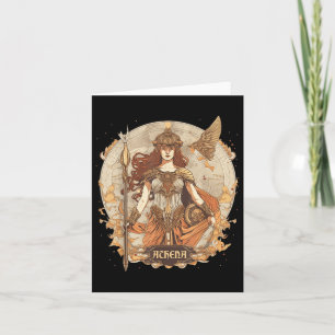 Carte Mythologie Grecque_ Athéna, Déesse De La Sagesse E