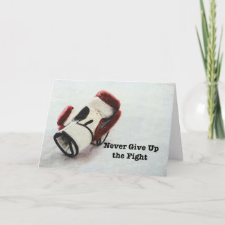 Carte N'abandonnez jamais le combat enfermant dans une