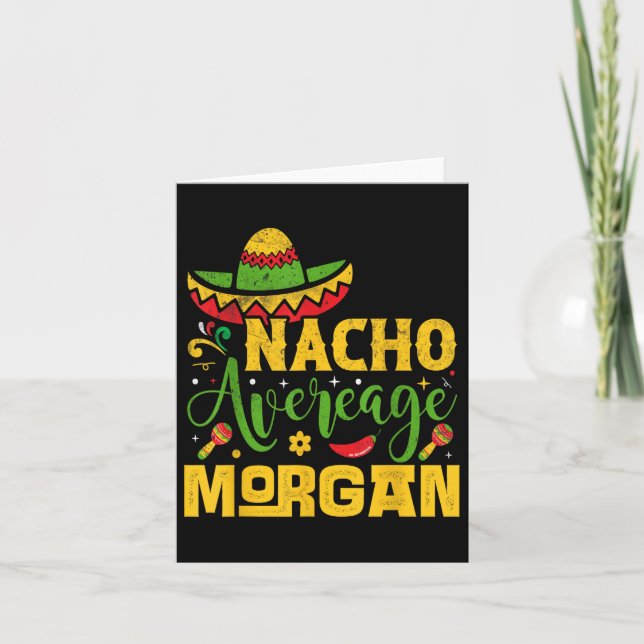 Carte Nacho Moyenne Morgan Nom Personnalisé Cinco De May (Devant)