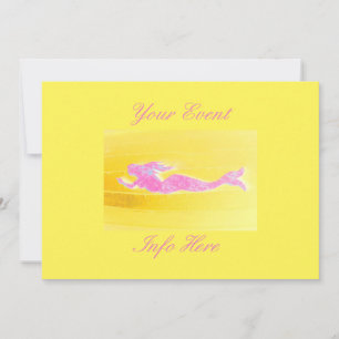 Carte nage sous-marine rose merisier