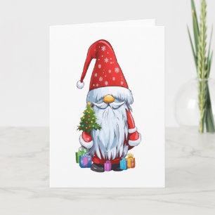 Carte Nain de Noël Gonk habillé d'un tenue de fête