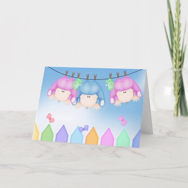 Carte Naissance de triplets (Devant)