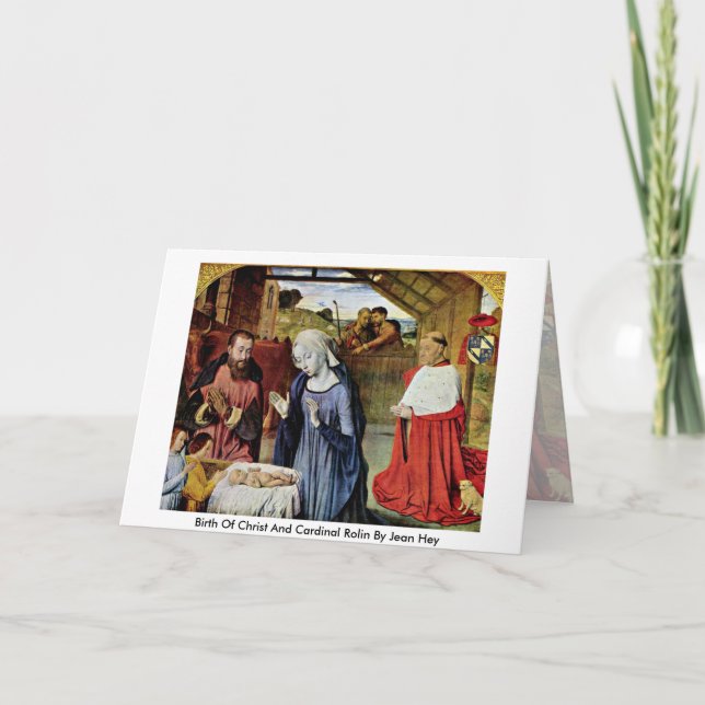 Carte Naissance Du Christ Et Cardinal Rolin Par Jean Hey (Devant)
