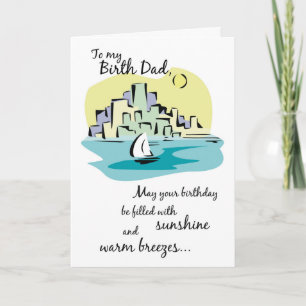 Carte Naissance Papa Voilier Ville Anniversaire