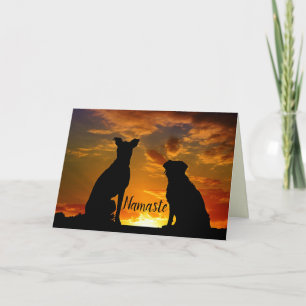 Carte Namaste Citation Merci Animal Dog Friends Sunset