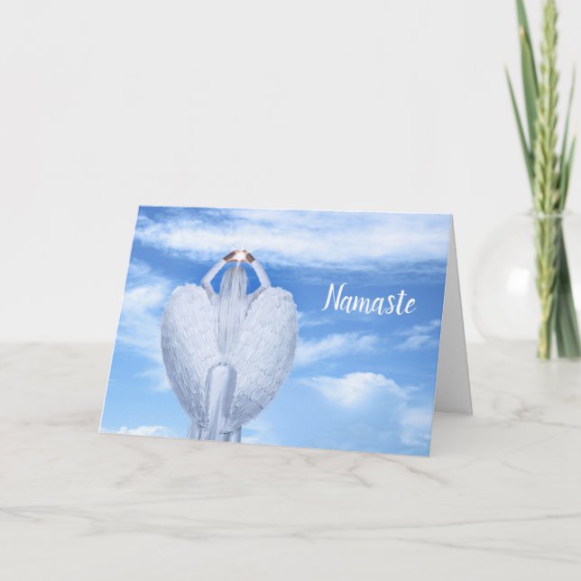 Carte Namaste Citation Merci Ascension Angel avec ailes (Devant)