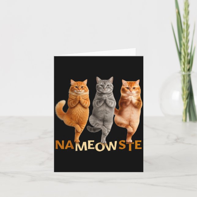 Carte Nameowste Yoga Cat  (Devant)