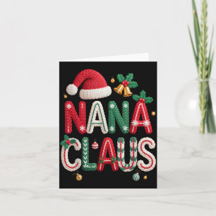 Carte Nana Claus Père Noël Grand-mère Famille Tenue de N