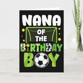 Carte Nana footballeur garçon d'anniversaire fête foot f
