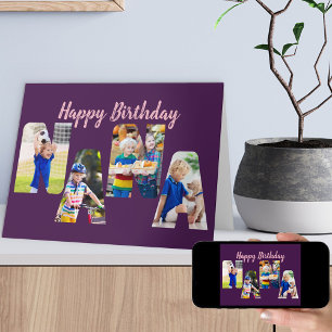 Carte NANA Letter Shaped Photos Personalized Birthday