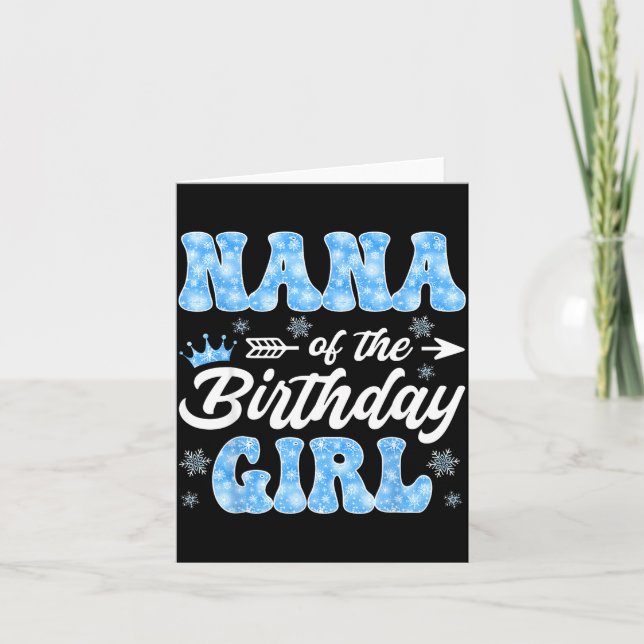 Carte Nana Of The Birthday Girl Snowflakes Winter Christ (Devant)