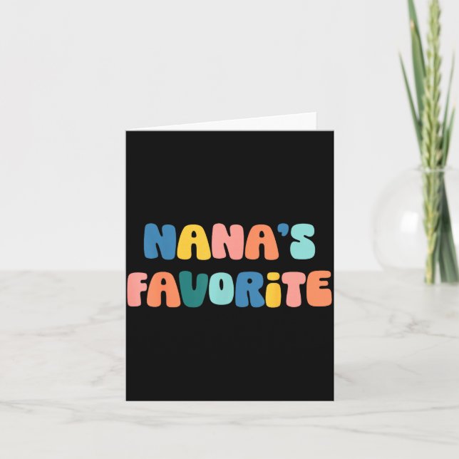 Carte Nana's Favorite Mother's Day Grandma  (Devant)