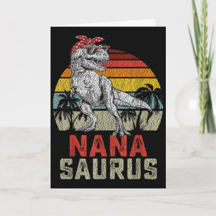Carte Nanasaurus T Rex Dinosaure Nana Saurus Famille Cor