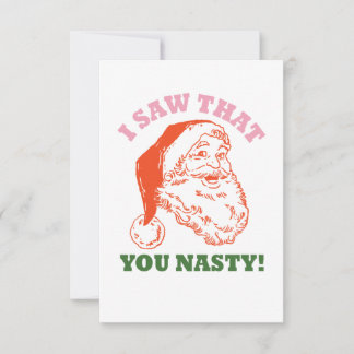 Carte Nasty père Noël, j'ai vu ça !