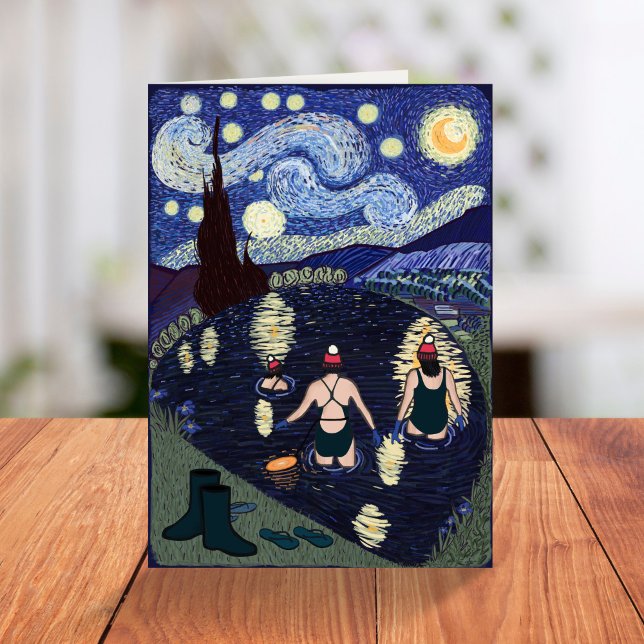 Carte Natation sauvage Van Gogh Starry Nuit Anniversaire (Créateur téléchargé)