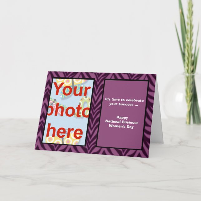 Carte National Business Women's Day ajouter la photo (Devant)