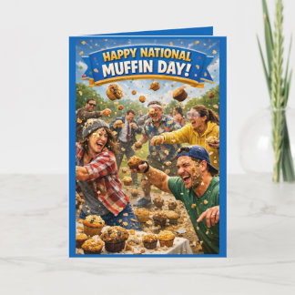 Carte National Muffin Day Greeting Card, Muffin Fight! 