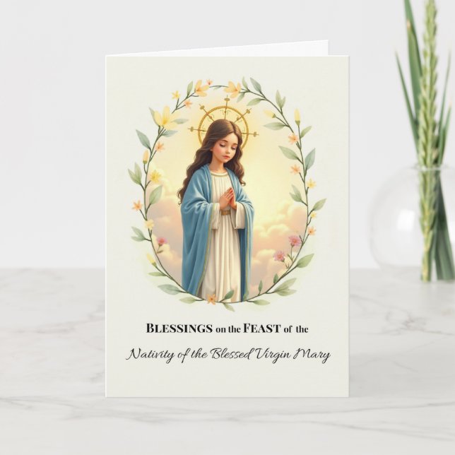 Carte Nativité de la Sainte Vierge Marie Fête (Devant)