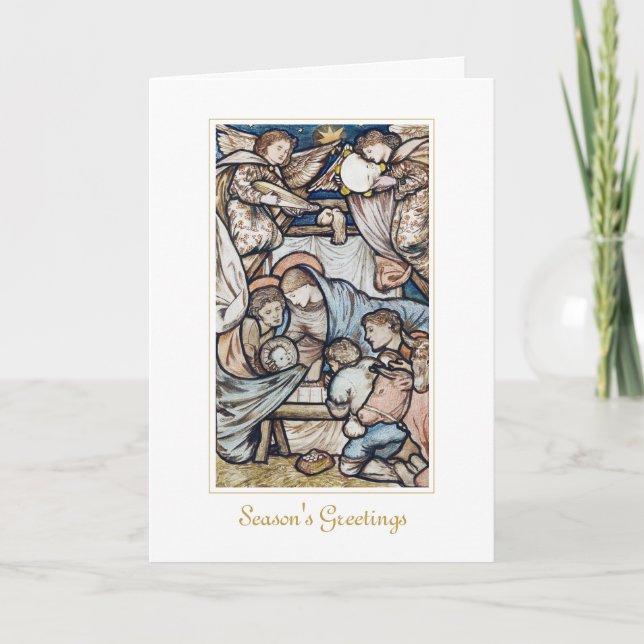 Carte Nativité Jésus Naissance Vintage Noël (Devant)
