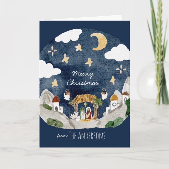 Carte Nativité noire africaine Noël (Devant)