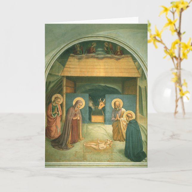 Carte Nativité par Fra Angelico (Fleur jaune)