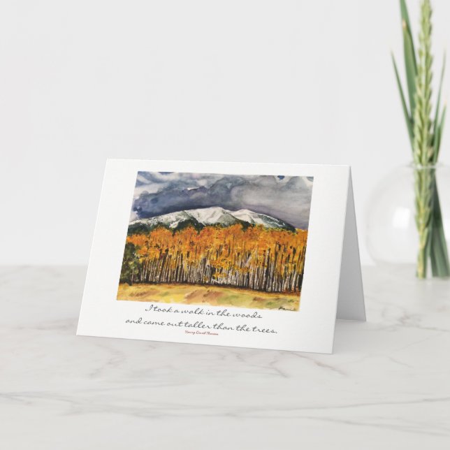 Carte Nature Inspire Thoreau Quota Watercolor (Devant)