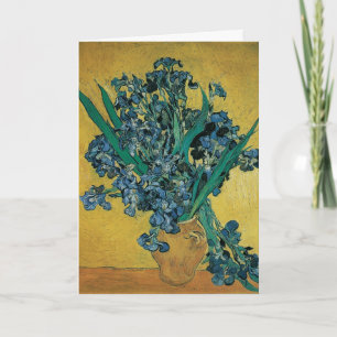 Carte Nature morte au vase aux iris par Vincent van Gogh