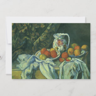 Carte Nature morte, rideau et pichet de Paul Cezanne