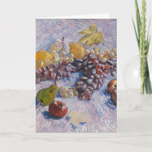 Carte Nature morte Van Gogh Raisins et Pommes Impression