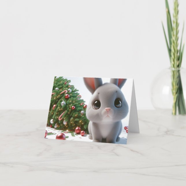 Carte Naughty Bunny Noël (Devant)