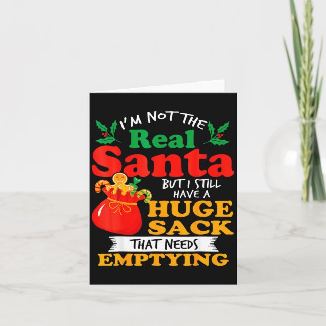 Carte Naughty Christmas For Men Huge Package Sack Dirty  (Devant)