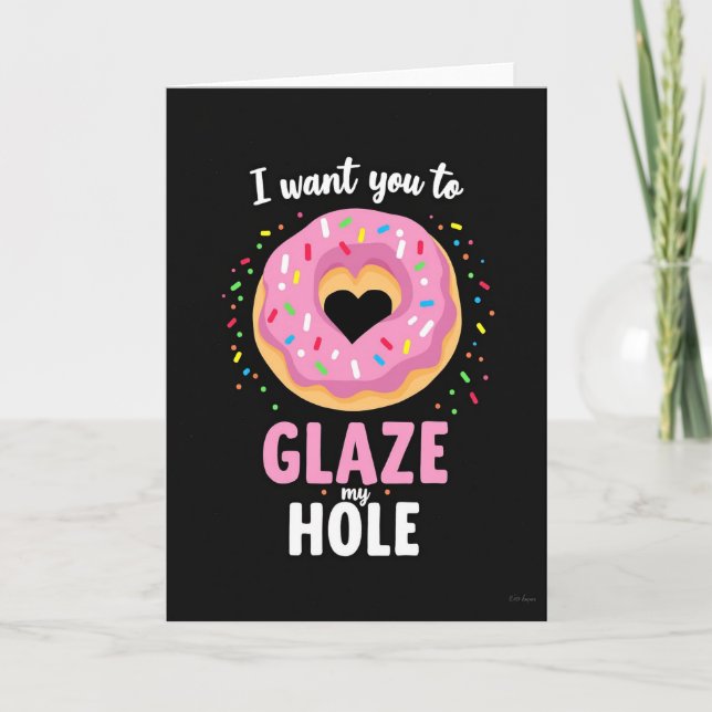 Carte Naughty Donut Glaze Funny Card (Devant)