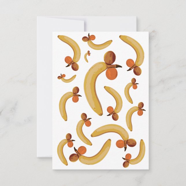 Carte Naughty Fruity Banana folie (Devant)