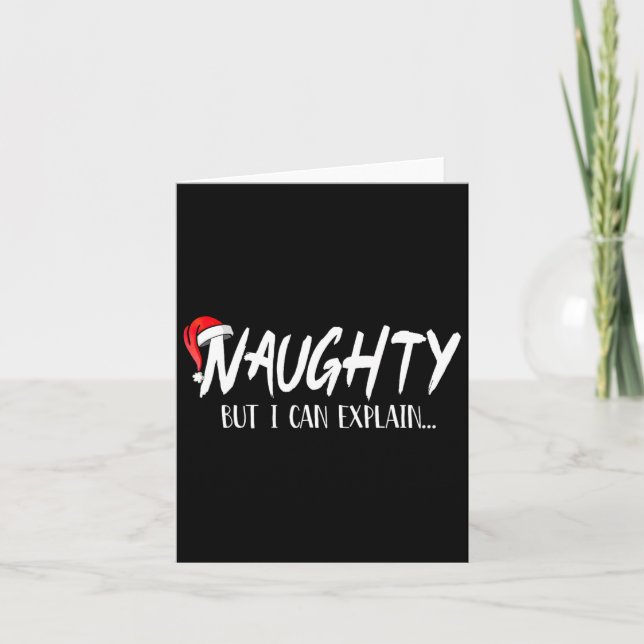 Carte Naughty Mais Je Peux Expliquer Drôle Couples De No (Devant)