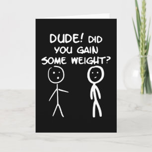Carte Naughty Minimalsim Comic Joke Stick Man Figure