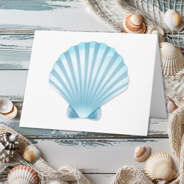 Carte Nautical Shell Beach Mariage Bonjour Penser de vou (Créateur téléchargé)