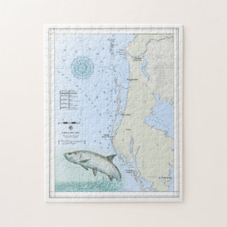 Carte nautique de puzzle de Côte du Golfe de la