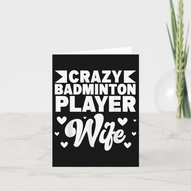 Carte Navette femme du joueur de badminton fou (Devant)