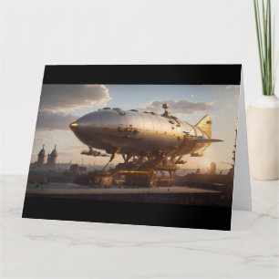 Carte Navire néo-victorien Steampunk à quai