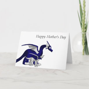 Carte Navy Blue/Silver Mother and Child Dragons 1