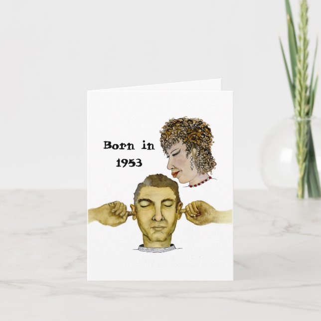 Carte Né en 1953 Anniversaire faits amusants (Devant)