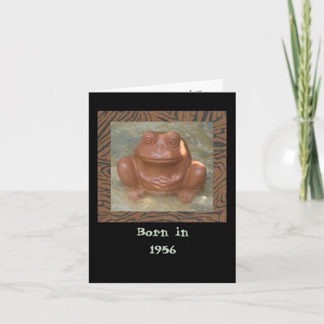 Carte Né en 1956 Anniversaire Fun Facts (Devant)