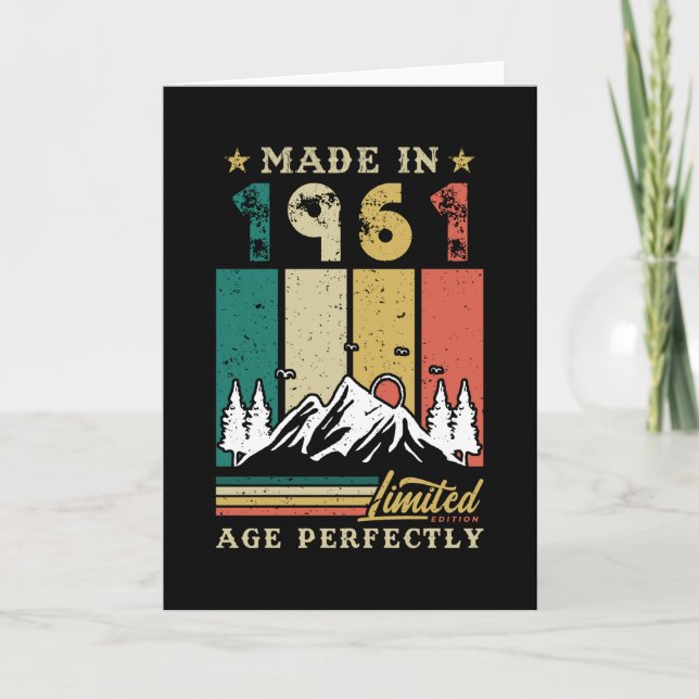 Carte Né En 1961 Anniversaire (Devant)