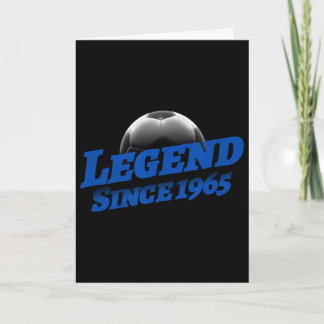Carte Né en 1965 Fan de foot Anniversaire Légendaire Lég