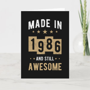 Carte Né En 1986 Cadeau Anniversaire Génial