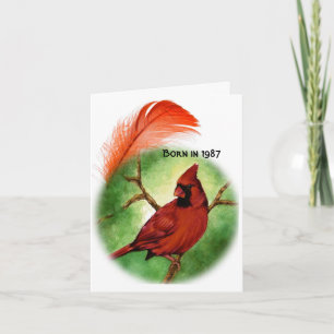 Carte Né en 1987 Anniversaire Fun Facts