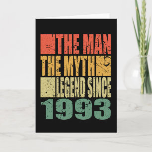 Carte Né En 1990 L'Homme Le Mythe Anniversaire