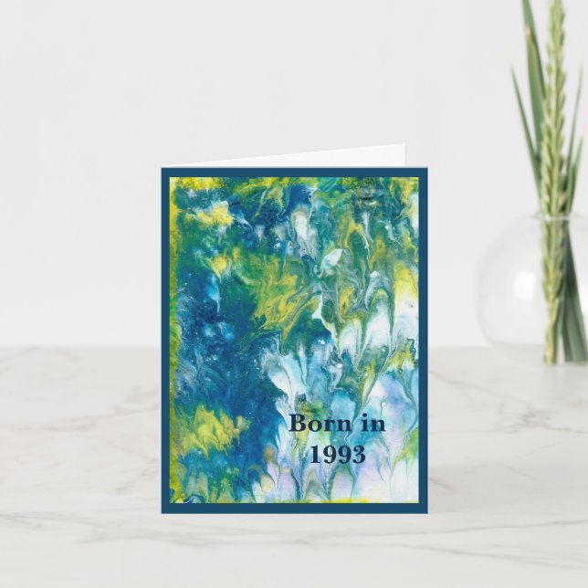 Carte Né en 1993 Anniversaire Fun Facts (Devant)