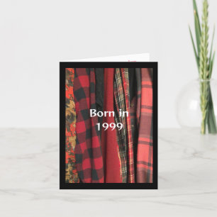 Carte Né en 1999 Anniversaire faits amusants